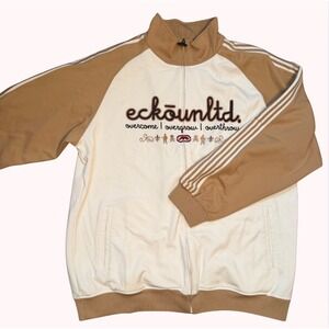 Ecko Unlimited Track Jacket Cream Brown Zip Up XXL